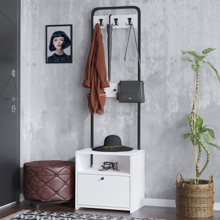 Hanah Home Recibidor Tina Blanco y Negro